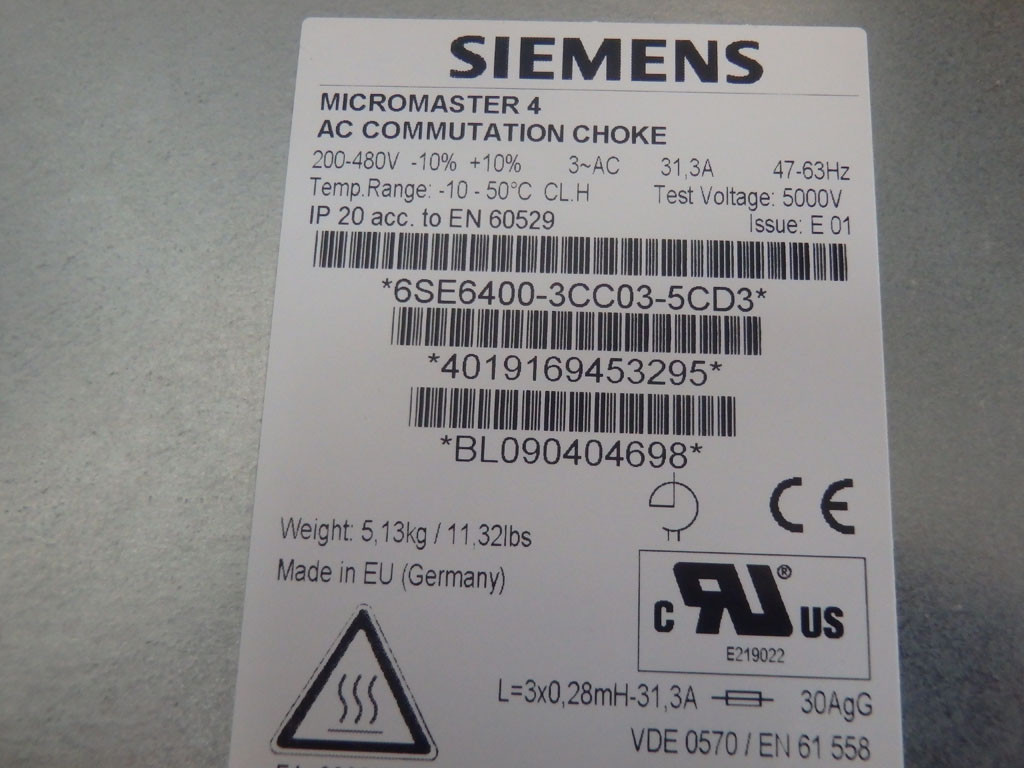 SIEMENS 6SE6400-3CC03-5CD3