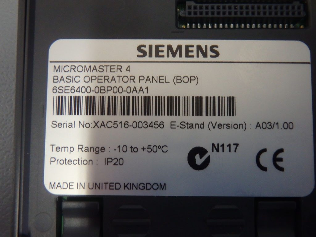SIEMENS 6SE6400-0BP00-0AA1
