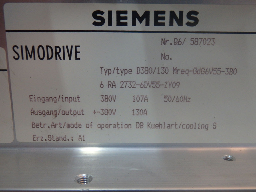 SIEMENS 6RA2732-6DV55-ZY09