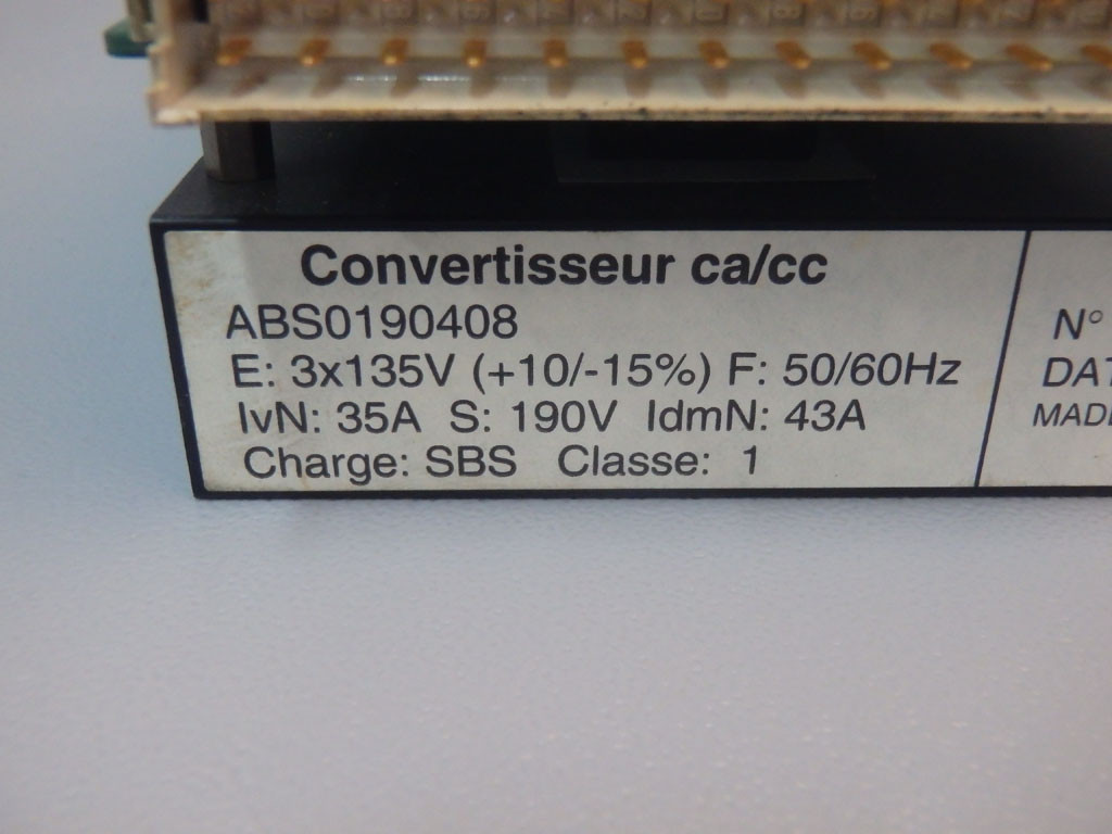 GEC ALSTHOM ABS0190408