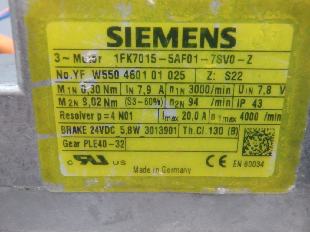 SIEMENS 1FK7015-5AF01-7SV0-Z