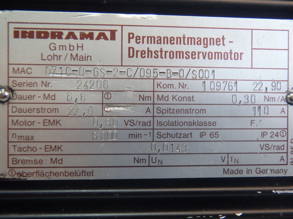 INDRAMAT MAC071C-0-GS-2-C/095-B-0/S001