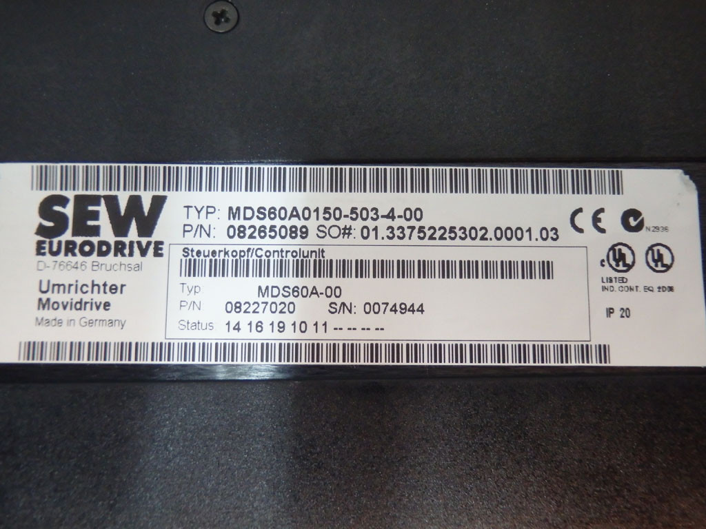 SEW-EURODRIVE MDS60A0150-503-4-00+MDX60A0150-503-4-00
