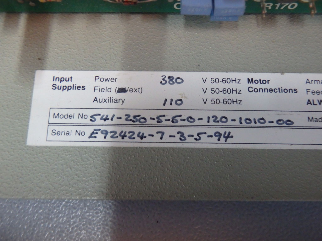 EUROTHERM 541-250-5-5-0-120-1010-00