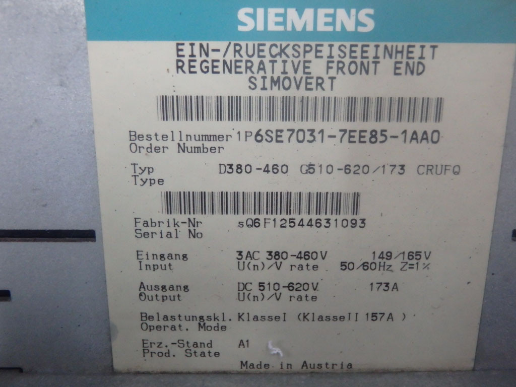 SIEMENS 6SE7031-7EE85-1AA0