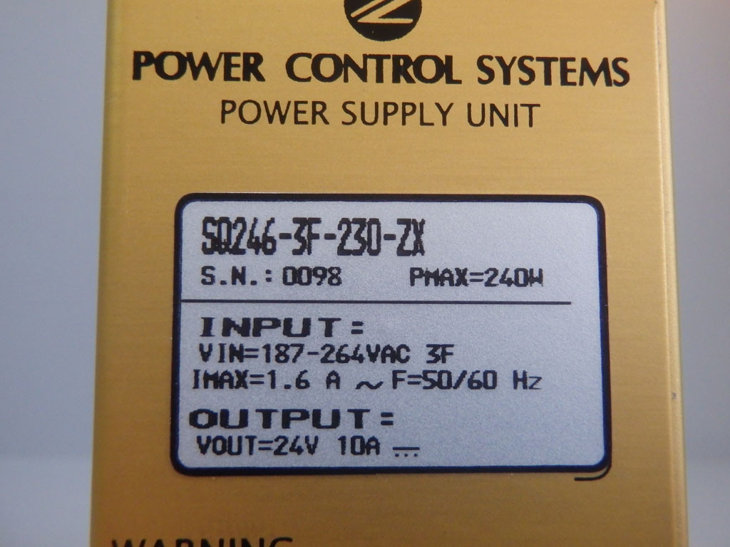POWER CONTROL SYSTEMS SQ246-3F-230-ZX