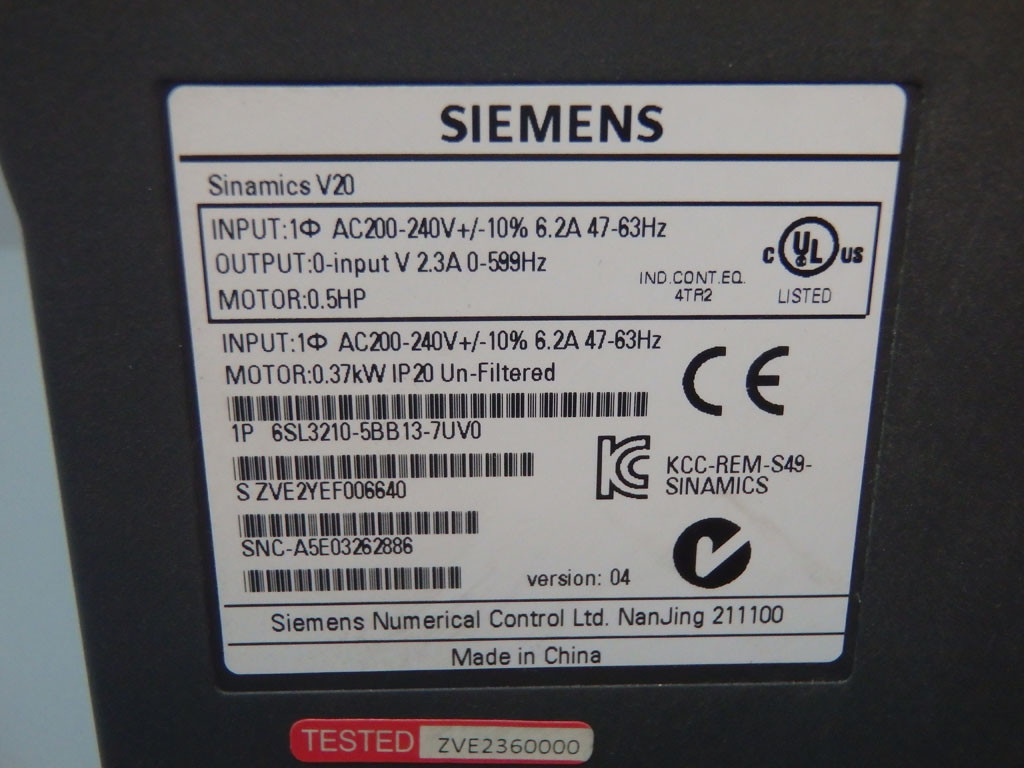 SIEMENS 6SL3210-5BB13-7UV0