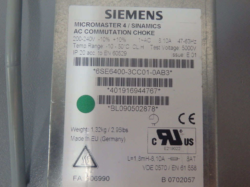 SIEMENS 6SE6400-3CC01-0AB3