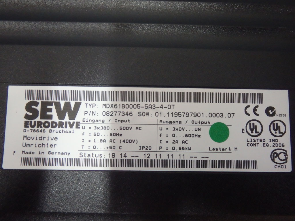 SEW EURODRIVE  MDX61B0005-5A3-4-0T
