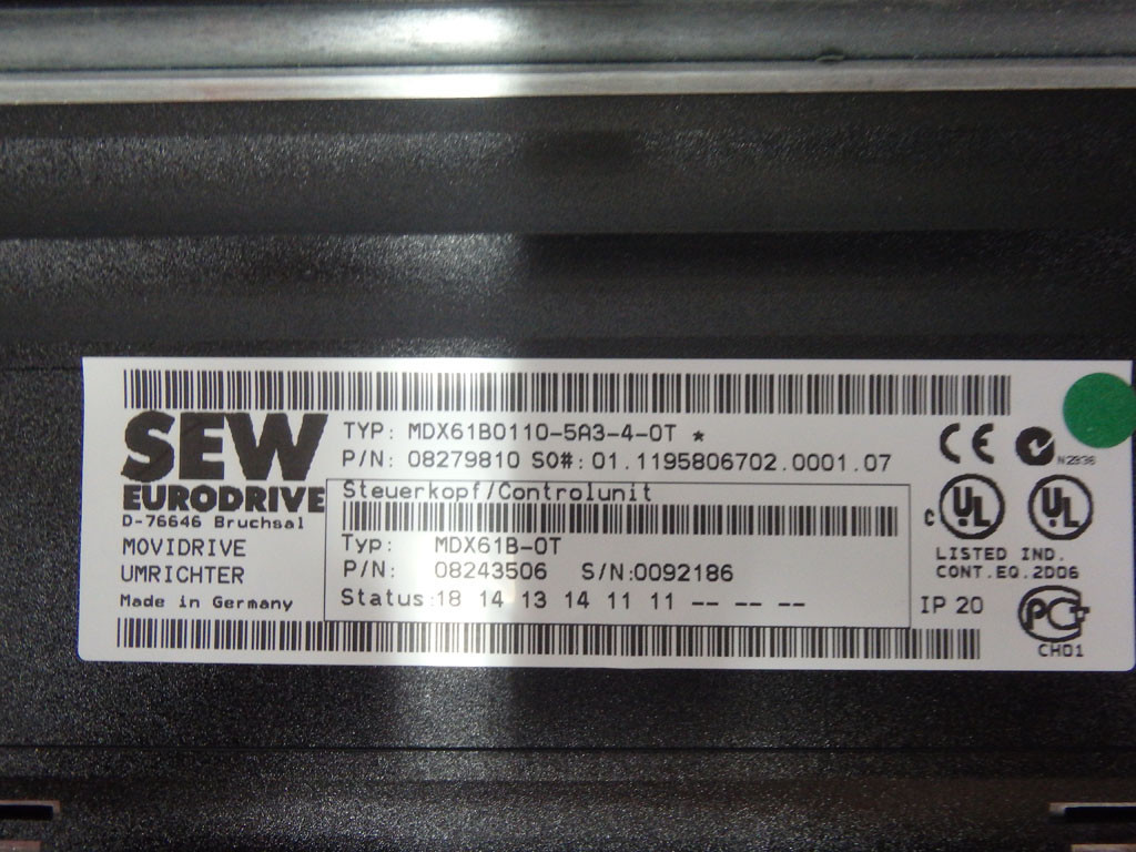 SEW-EURODRIVE MDX61B0110-5A3-4-0T