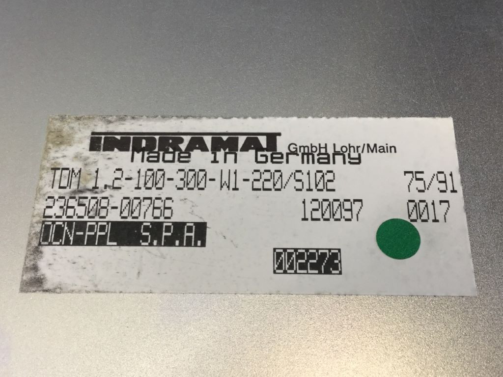 INDRAMAT TDM1.2-100-300-W1-220/S102