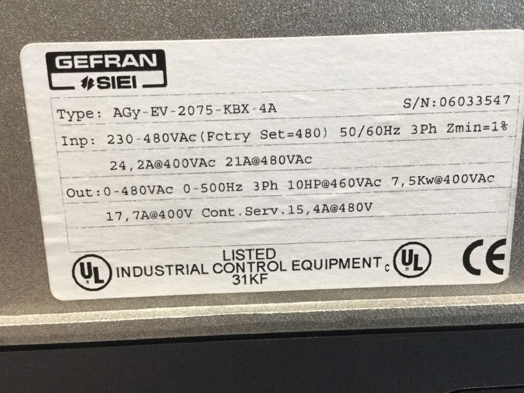 GEFRAN AGY-EV-2075-KBX-4A