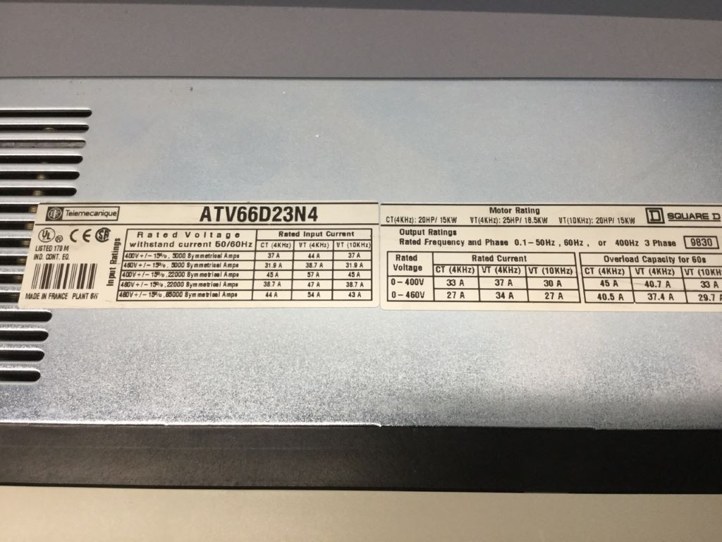 TÉLÉMÉCANIQUE  ATV66D23N4