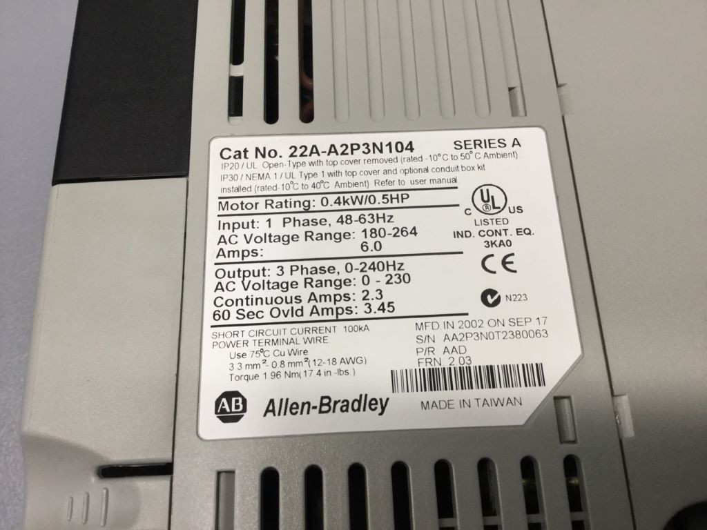 ALLEN-BRADLEY 22A-A2P3N104