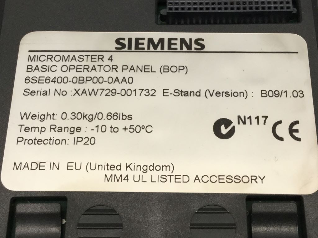 SIEMENS 6SE6400-0BP00-0AA0
