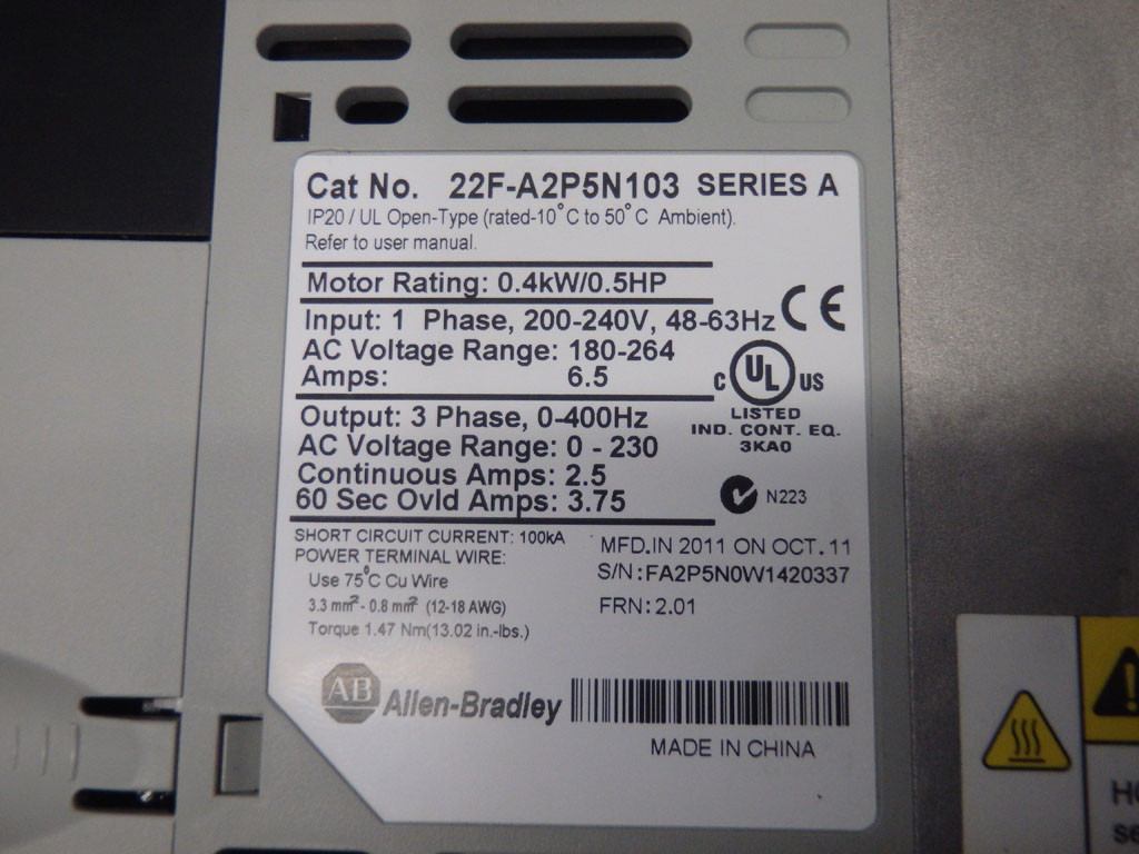 ALLEN-BRADLEY 22F-A2P5N103