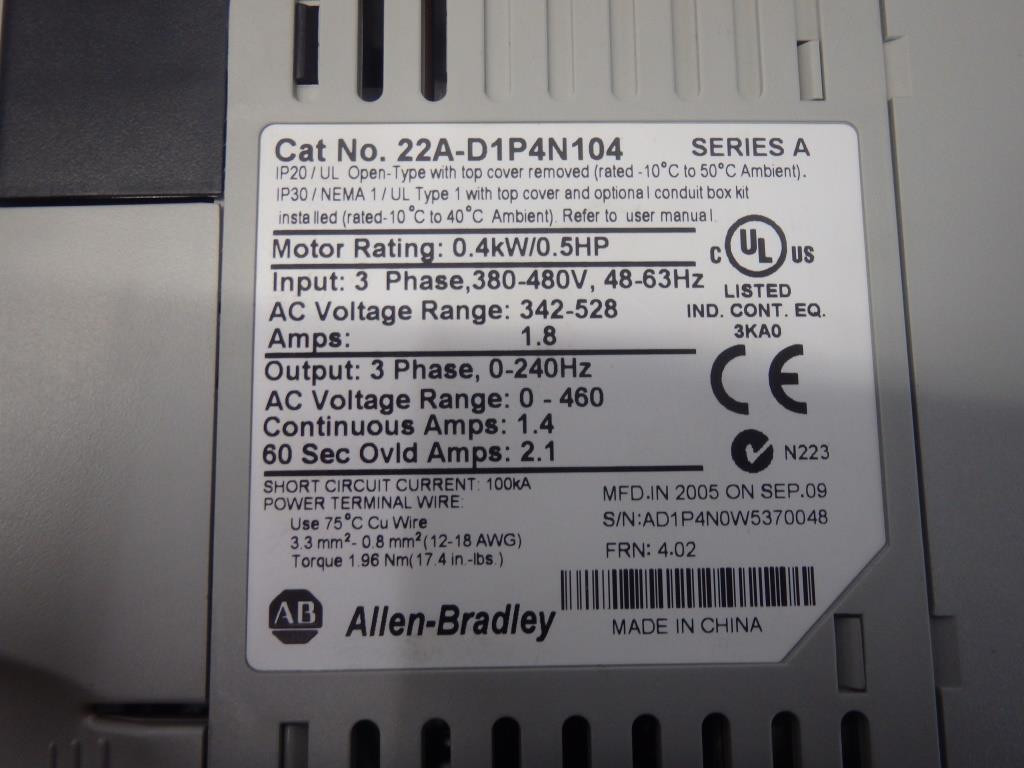 ALLEN-BRADLEY 22A-D1P4N104
