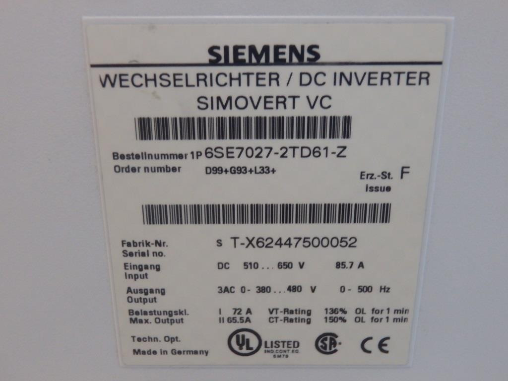 SIEMENS 6SE7027-2TD61