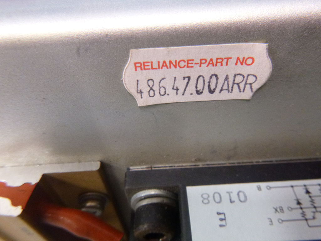 RELIANCE ELECTRIC 486.47.00ARR