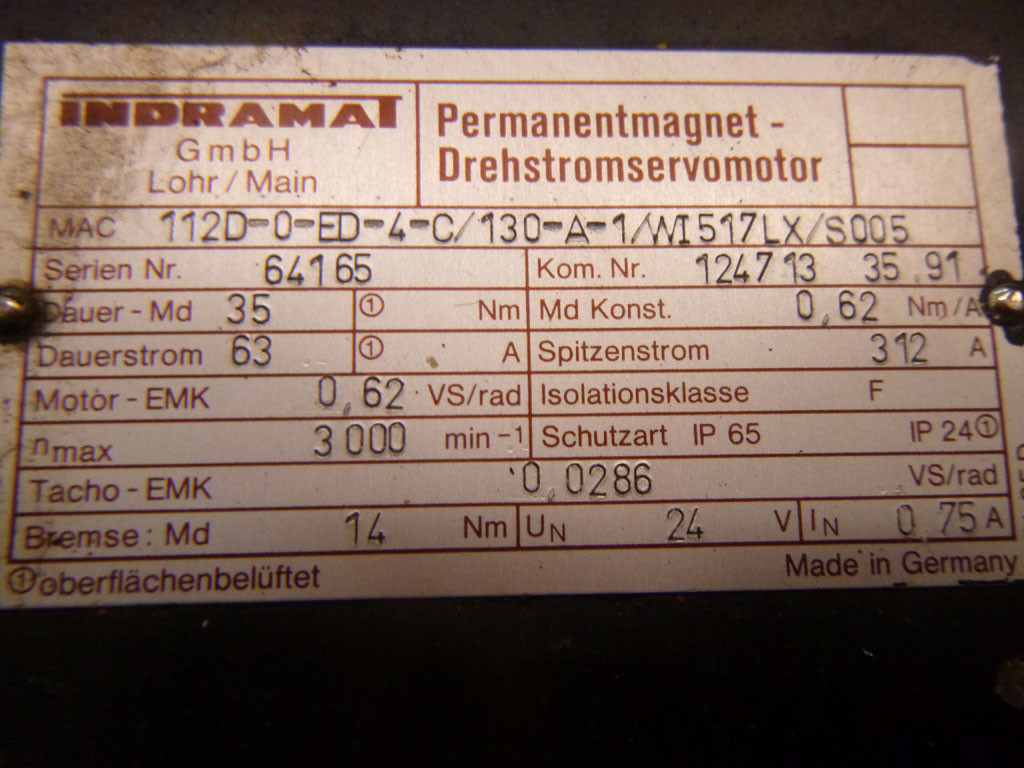 INDRAMAT MAC112D-0-ED-4-C/130-A-1/WI517LX/S005
