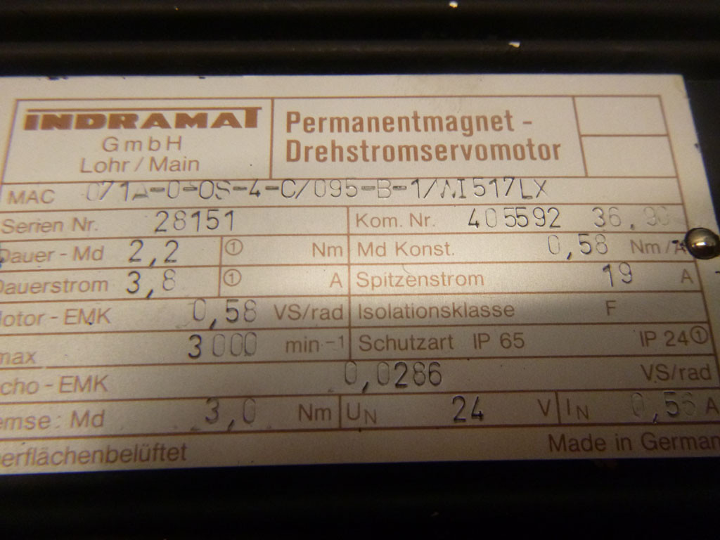 INDRAMAT MAC071A-0-0S-4-C/095-B-1/WI517LX