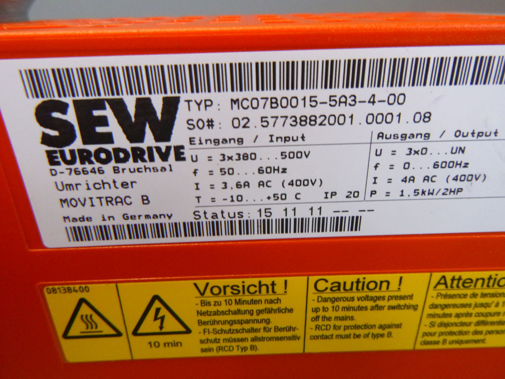 SEW-EURODRIVE MC07B0015-5A3-4-00