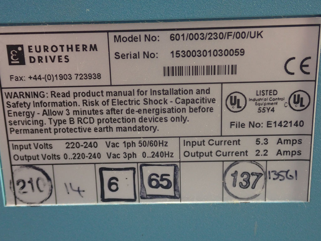 EUROTHERM DRIVES 601/003/230/F/00/UK