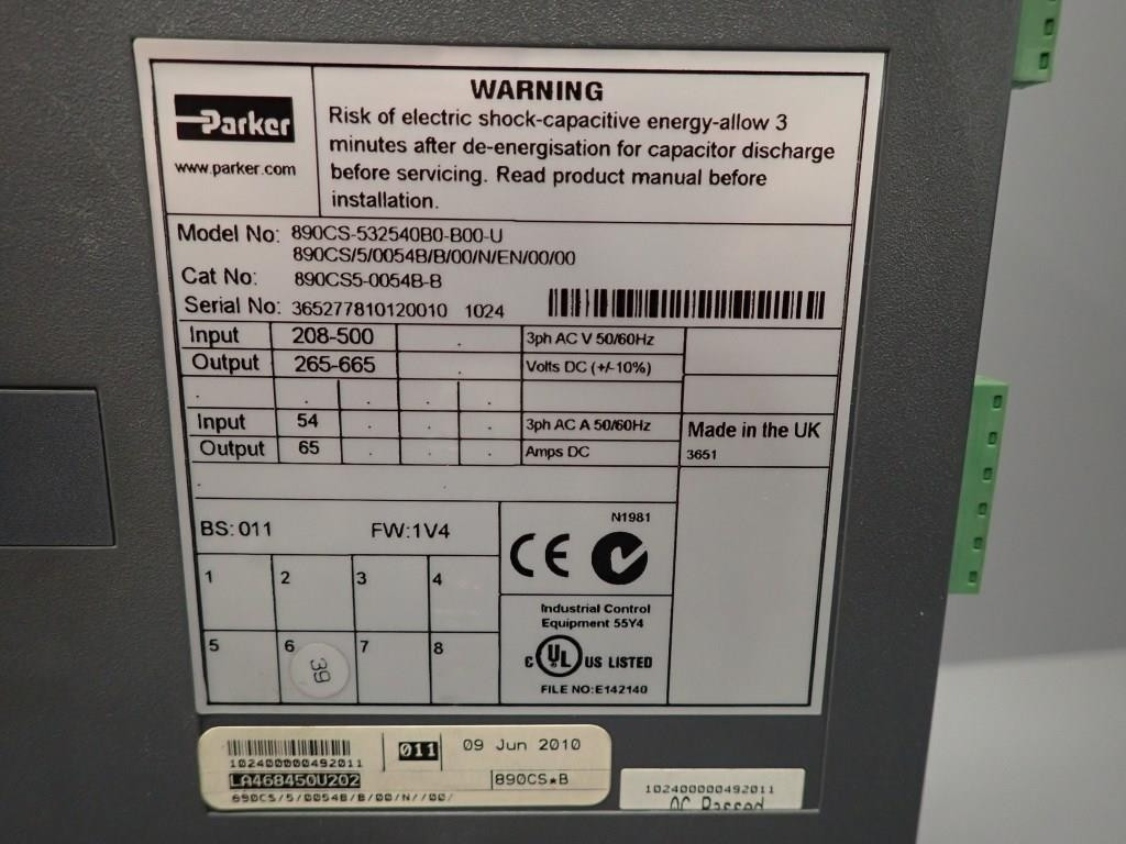 PARKER 890CS-532540B0-B00-U