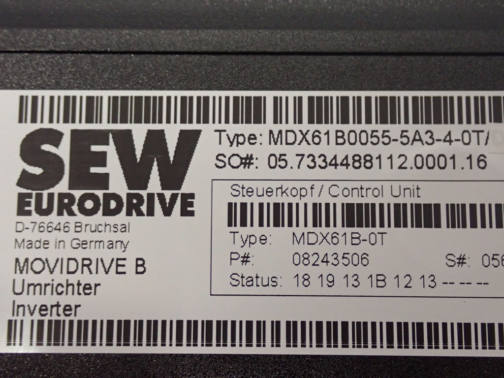 SEW EURODRIVE  MDX61B0055-5A3-4-0T