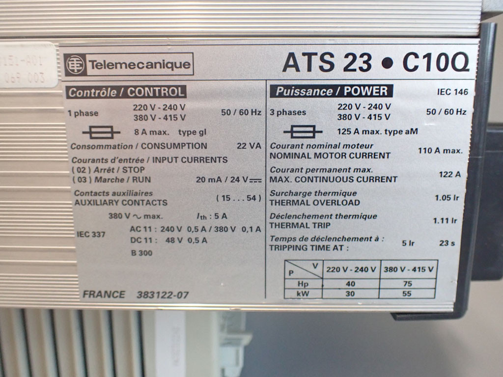 TÉLÉMÉCANIQUE  ATS23C10Q