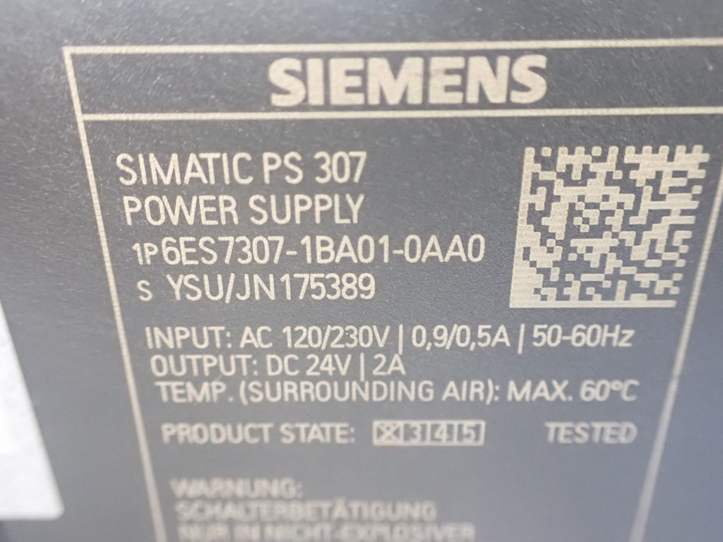 SIEMENS  6ES7307-1BA01-0AA0