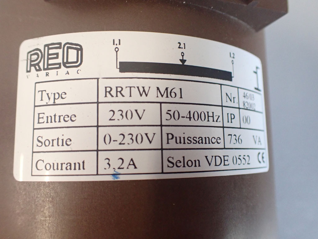 REO VARIAC RRTWM61