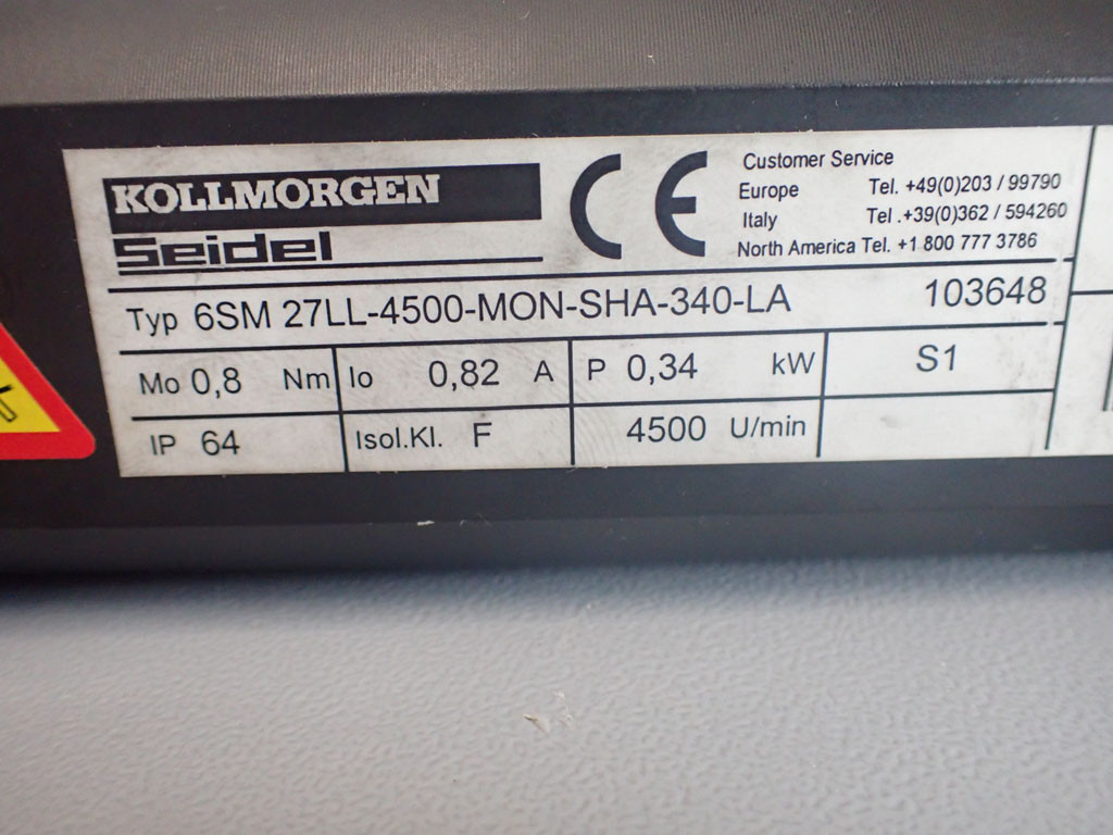 KOLLMORGEN 6SM27LL-4500-MON-SHA-340-LA