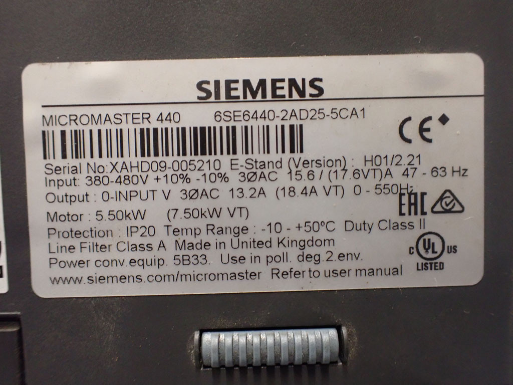 SIEMENS 6SE6440-2AD25-5CA1