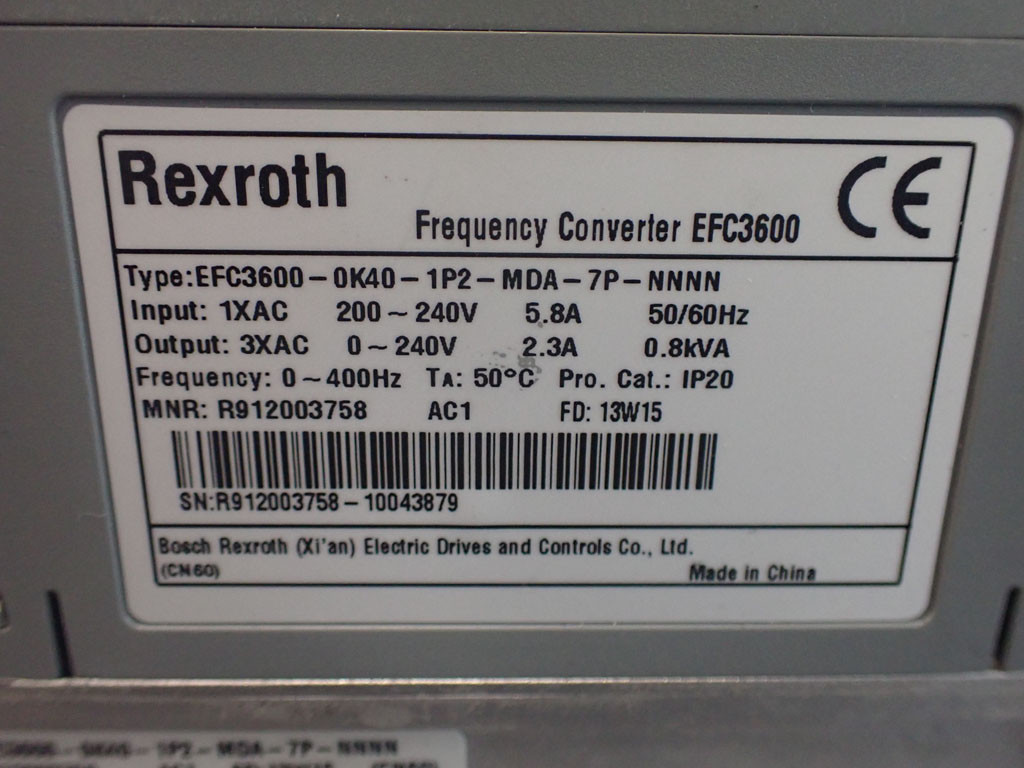 REXROTH EFC3600-0K40-1P2-MDA-7P-NNNN