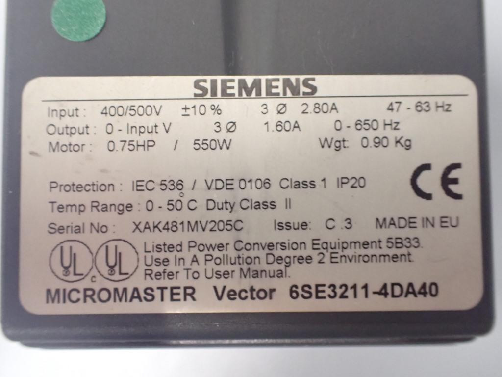 SIEMENS 6SE3211-4DA40