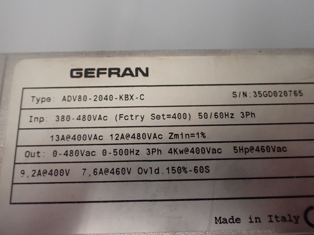GEFRAN ADV80-2040-KBX-C