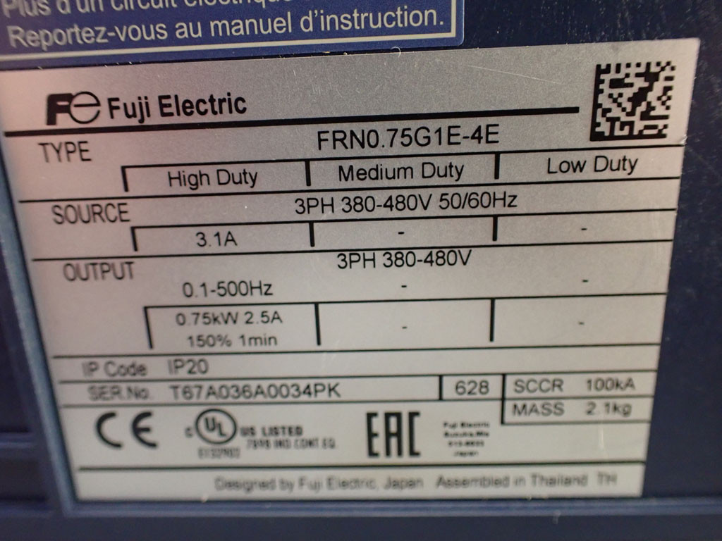 FUJI ELECTRIC FRN0.75G1-4E