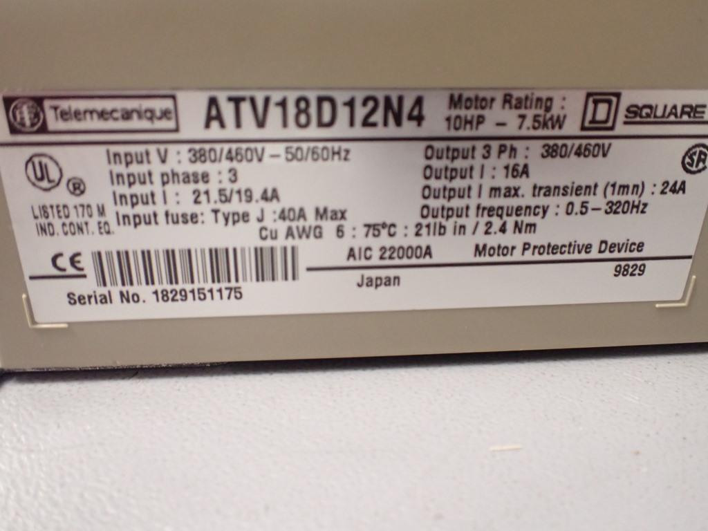 TÉLÉMÉCANIQUE  ATV18D12N4