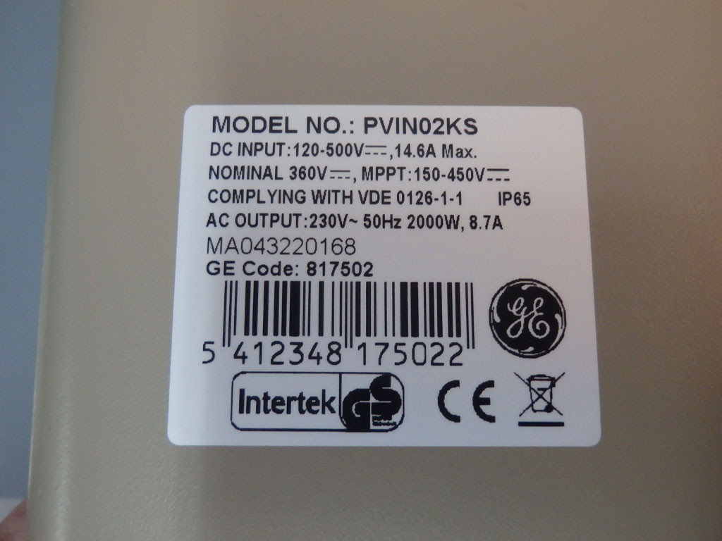 GENERAL ELECTRIC PVIN02KS