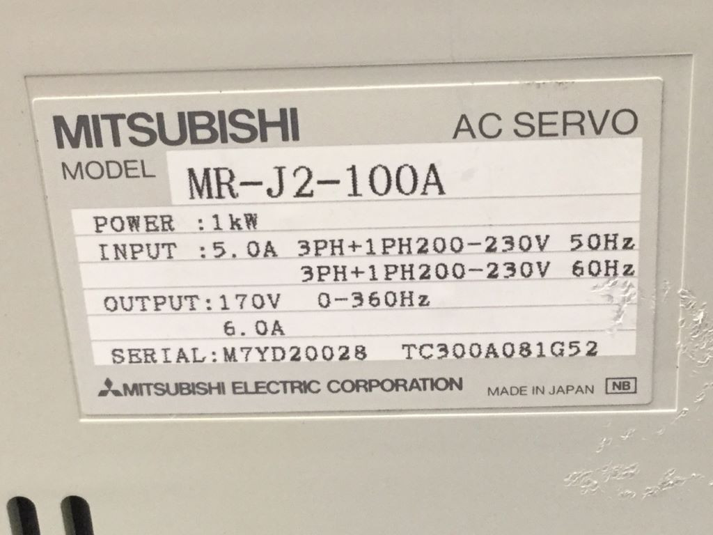MITSUBISHI MR-J2-100A
