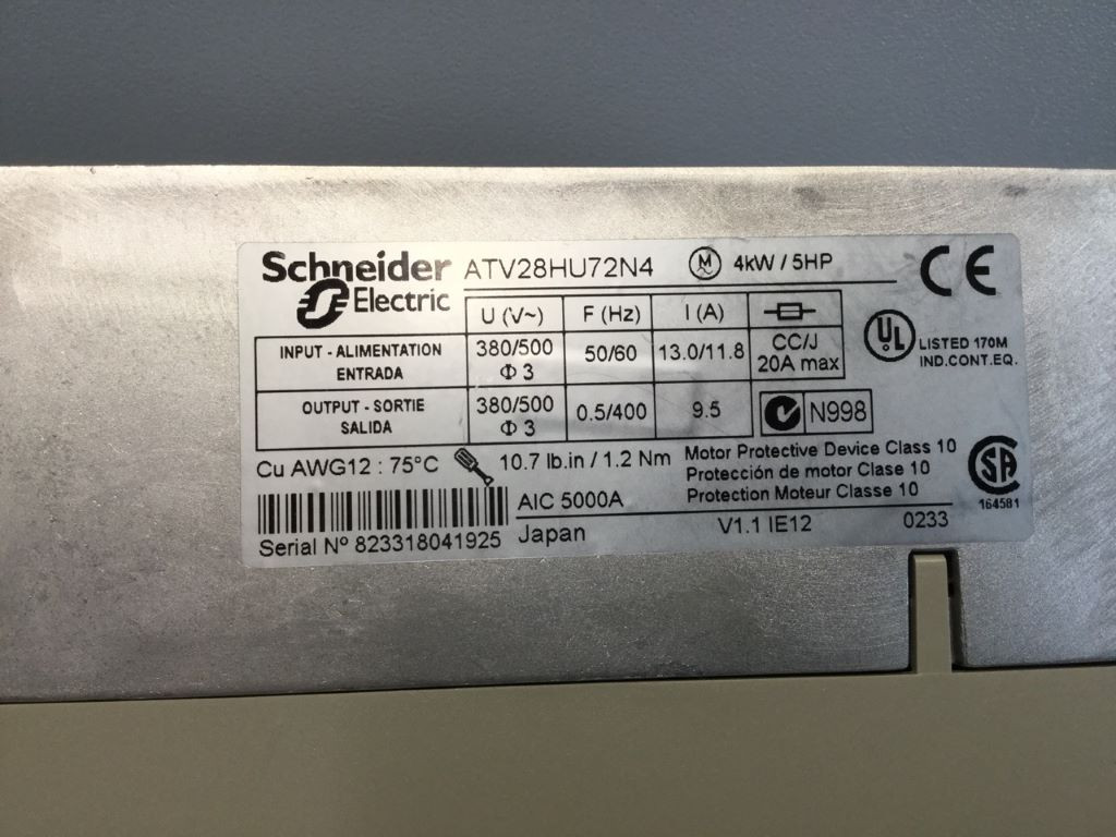 TÉLÉMÉCANIQUE  ATV28HU72N4