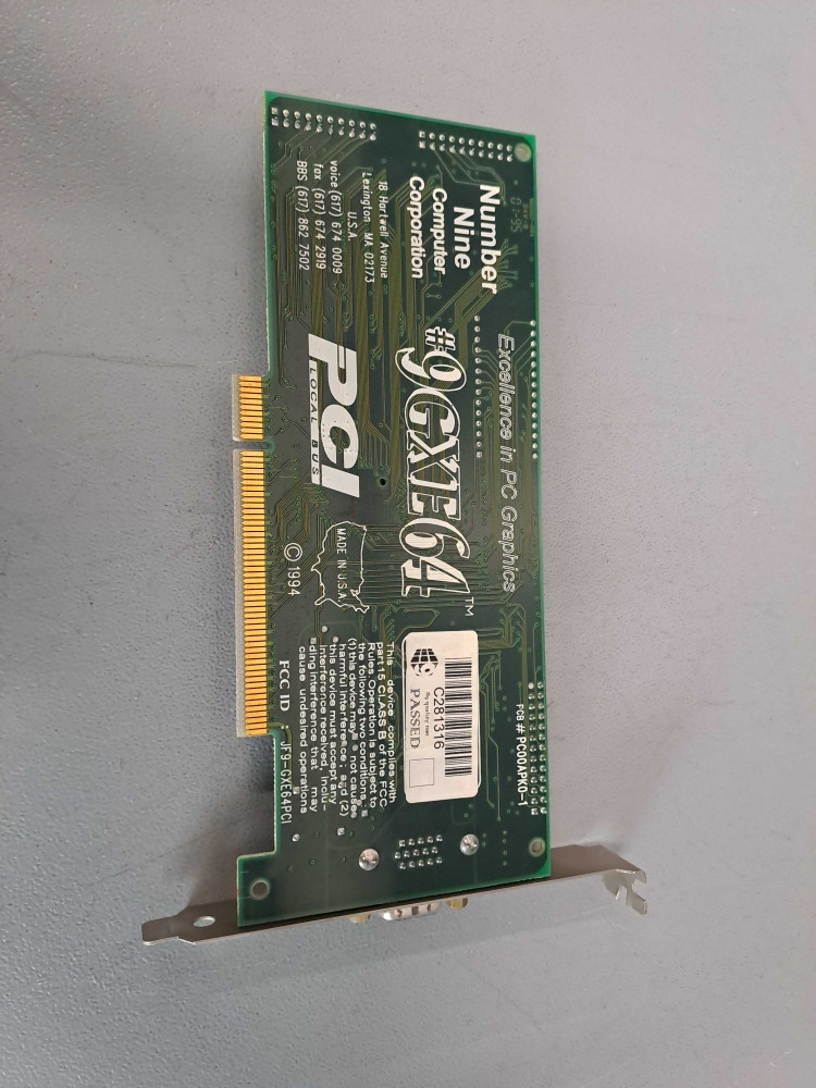 NUMBER  NINE CORPORATION  JF9GXE64PCI