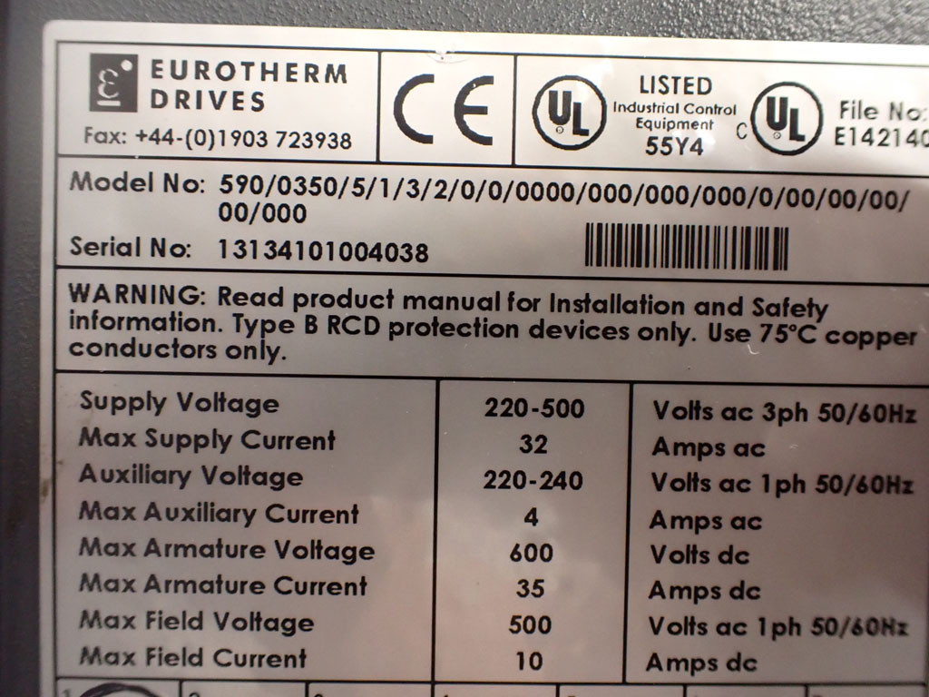 EUROTHERM DRIVES 590/0350/5/1/3/2/0/0/0000/000/000/000/0/00/00/00/00/000