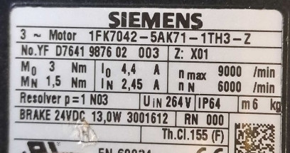 SIEMENS  1FK70425AK711TH3Z