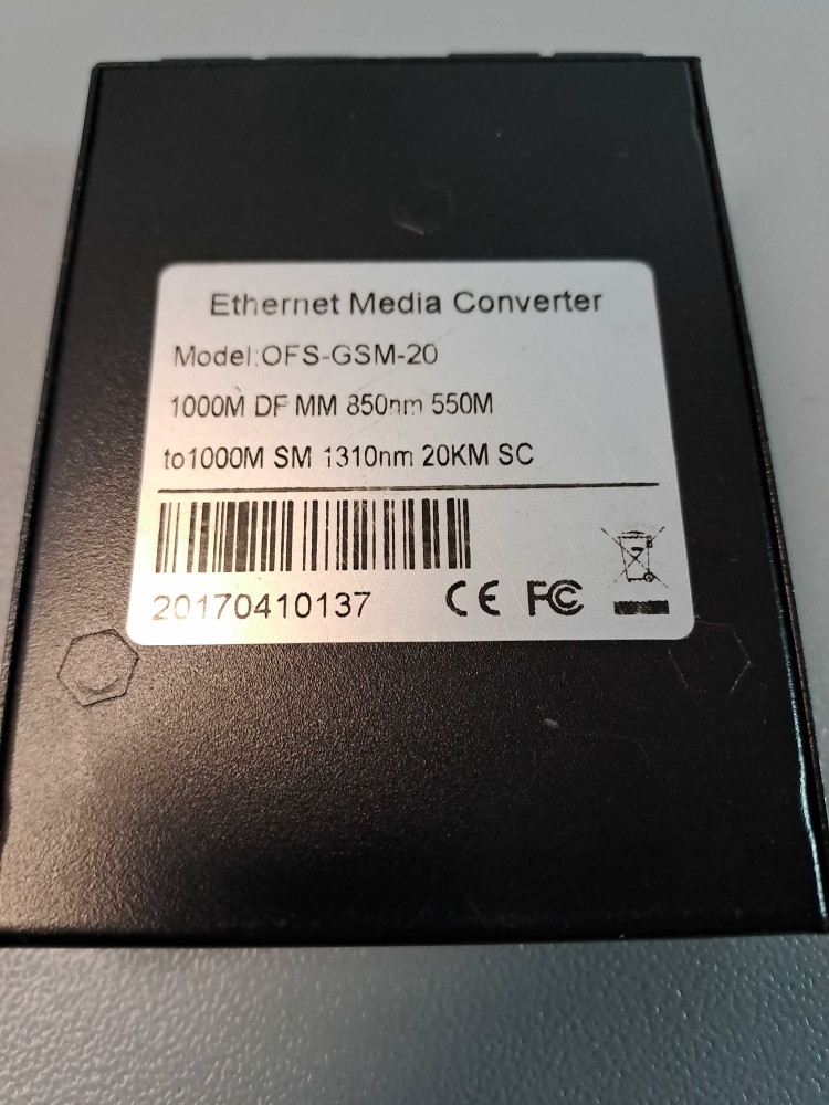 ETHERNET MEDIA CONVERTER OFSGSM20