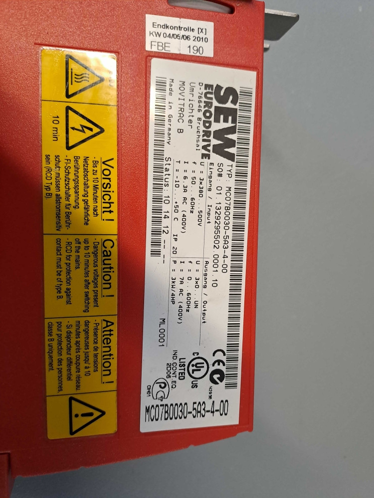 SEW-EURODRIVE MC07B0030-5A3-4-00