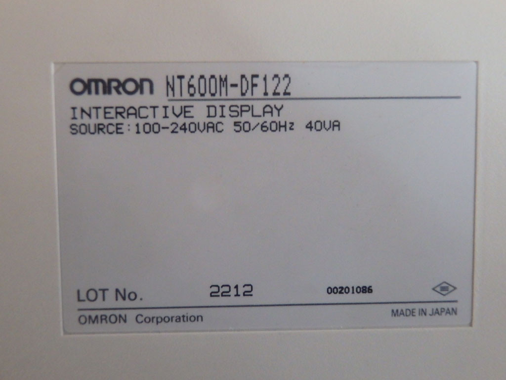 OMRON NT600M-DF122