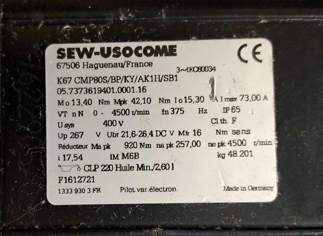 SEW-USOCOME K67 CMP80S