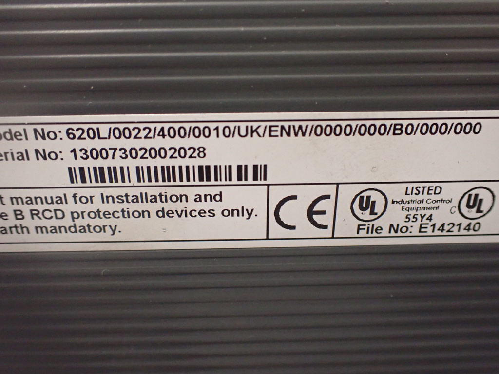 EUROTHERM DRIVES 620L/0022/400/0010/UK/ENW/0000/000/B0/000/000